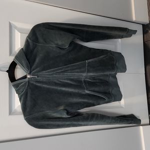 JUICY COUTURE VELOUR HOODIE TEAL COLOR IN SIZE SMALL